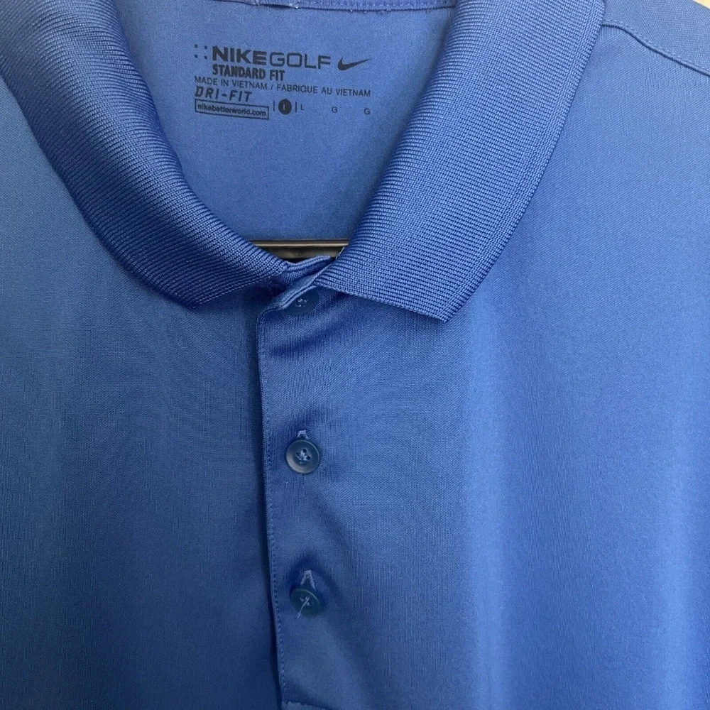 Nike Golf Dri Fit Standard Fit Royal Blue Polo Size Large